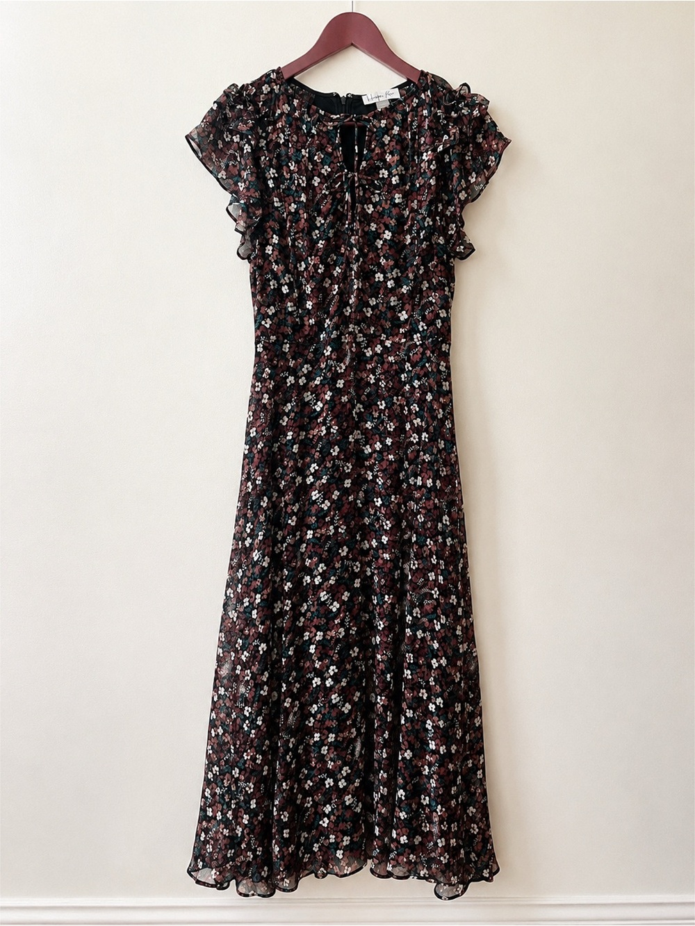Harper Rose Floral Chiffon Midi Dress Size 8 Excellent Condition